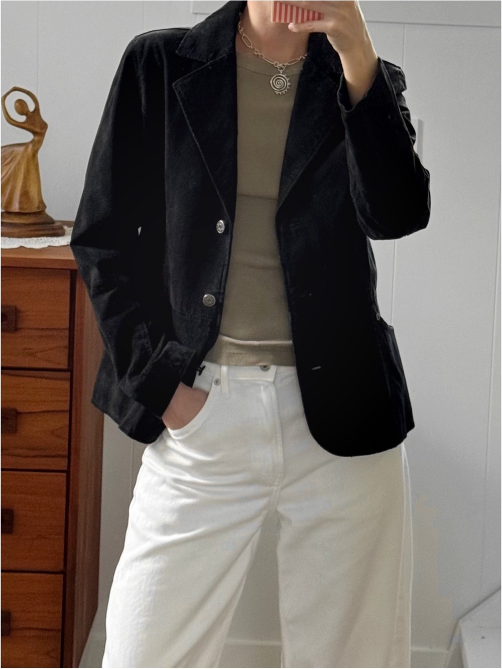Vintage Suede B.U.M. Equipment Black Blazer Jacket 90s 2000s